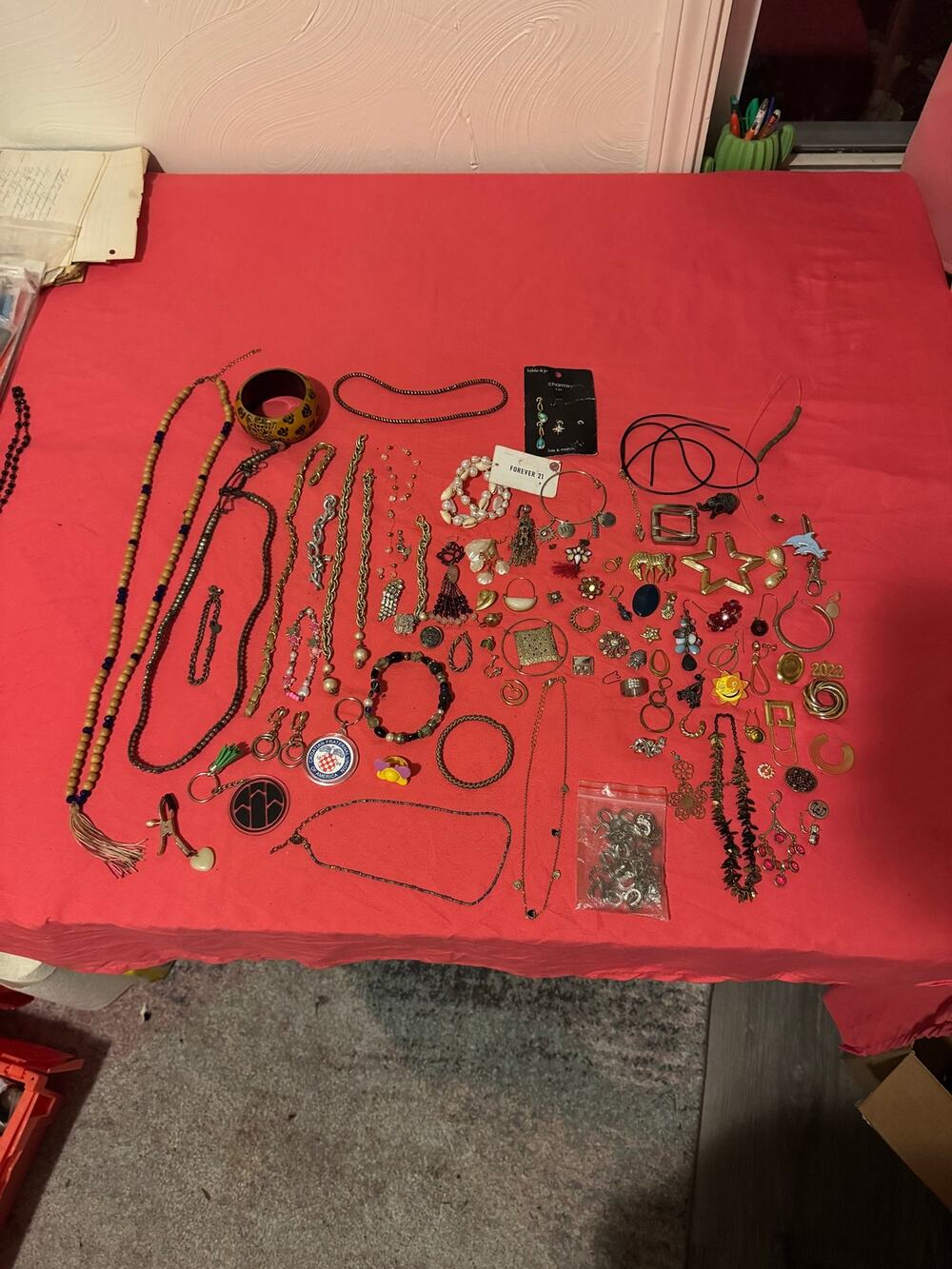 Vintage to Modern Mixed Costume Jewelry Reseller Lot - As-Is Craft Repair - Picture 1 of 16
